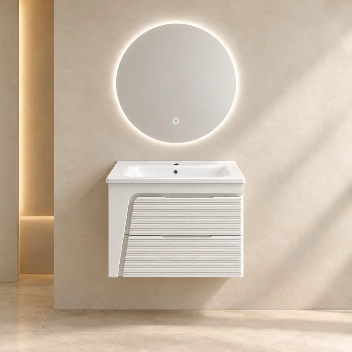 Meuble vasque suspendu ALIZÉ – 50 × 50 cm