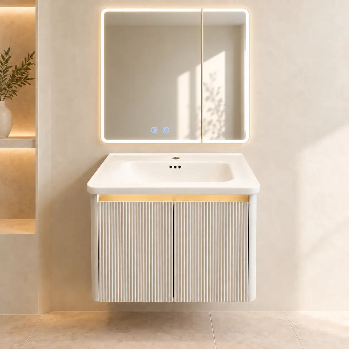 Meuble vasque suspendu AURÉA – 50 × 50 cm