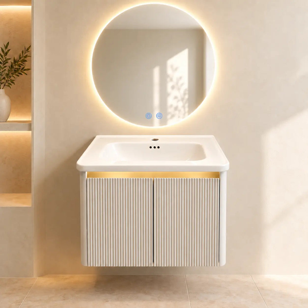 Meuble vasque suspendu AURÉA – 50 × 50 cm