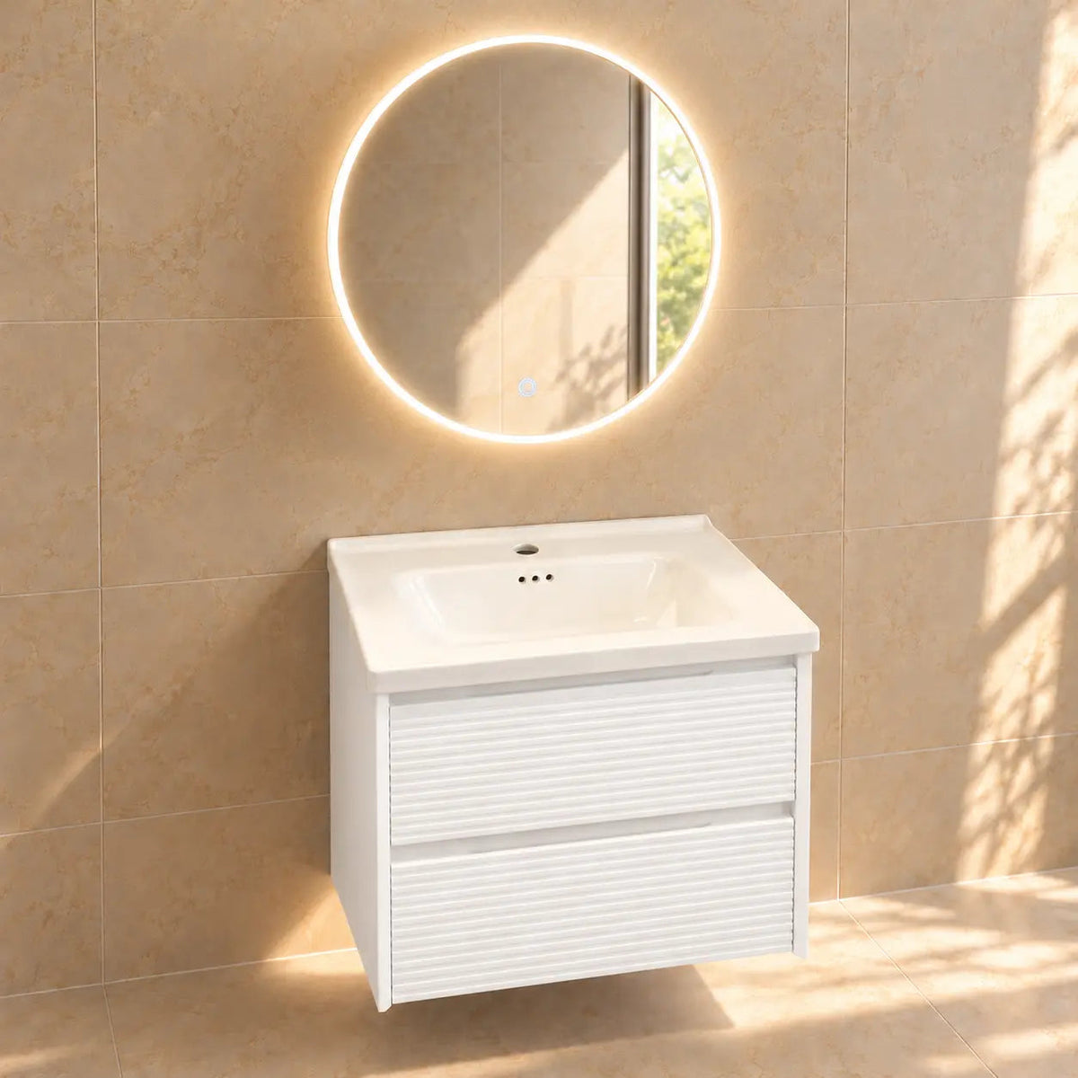 Meuble vasque suspendu RIVAGE – 50 × 50 cm