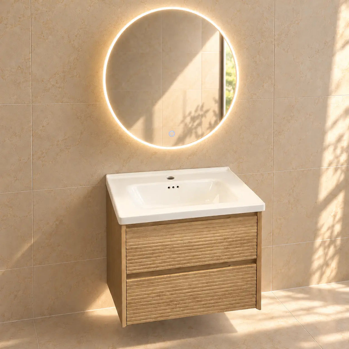 Meuble vasque suspendu RIVAGE – 50 × 50 cm