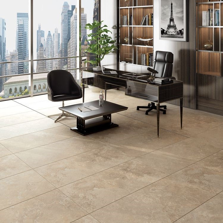 Carrelage Travertino Crema Semi-Brillant 60x120cm