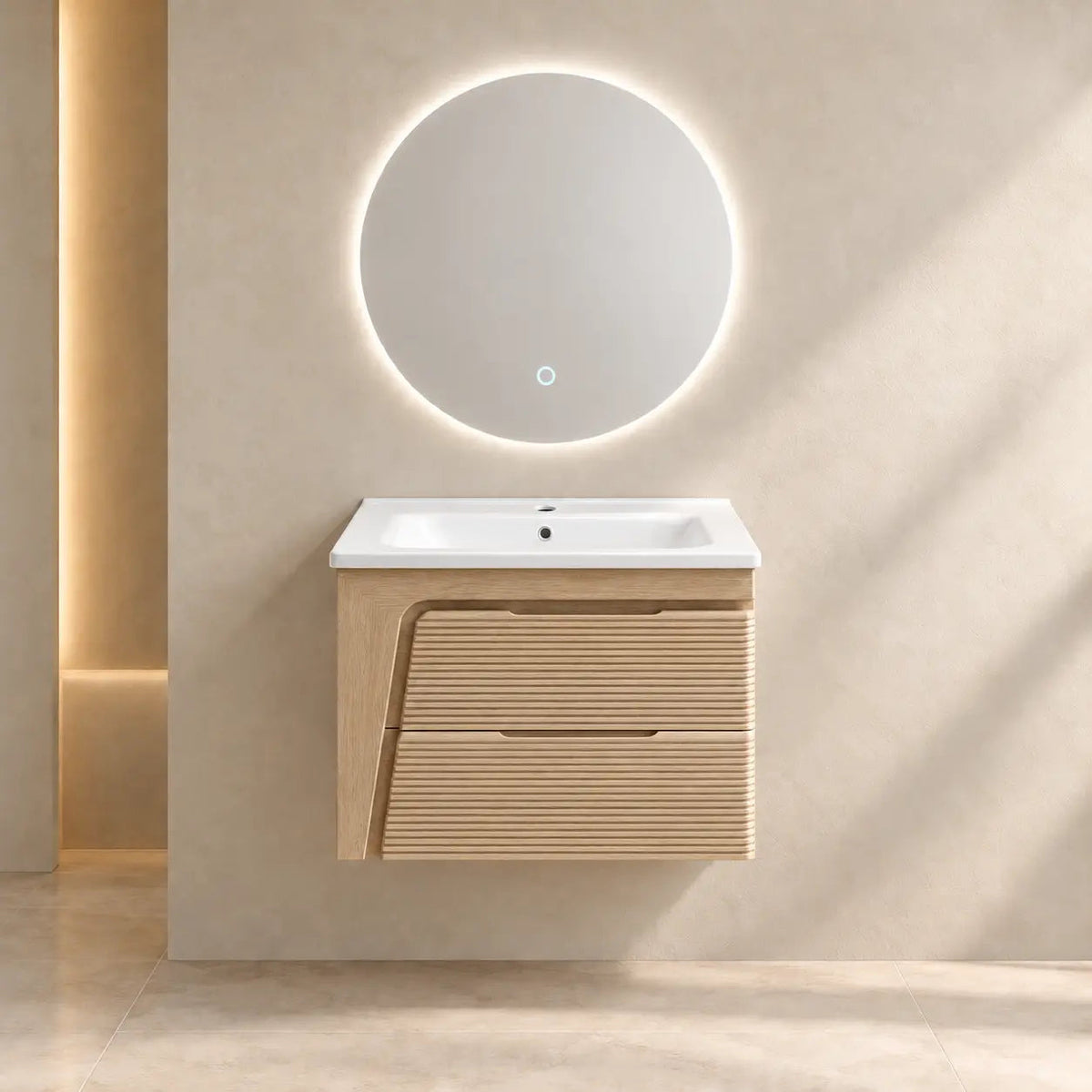 Meuble vasque suspendu ALIZÉ – 50 × 50 cm