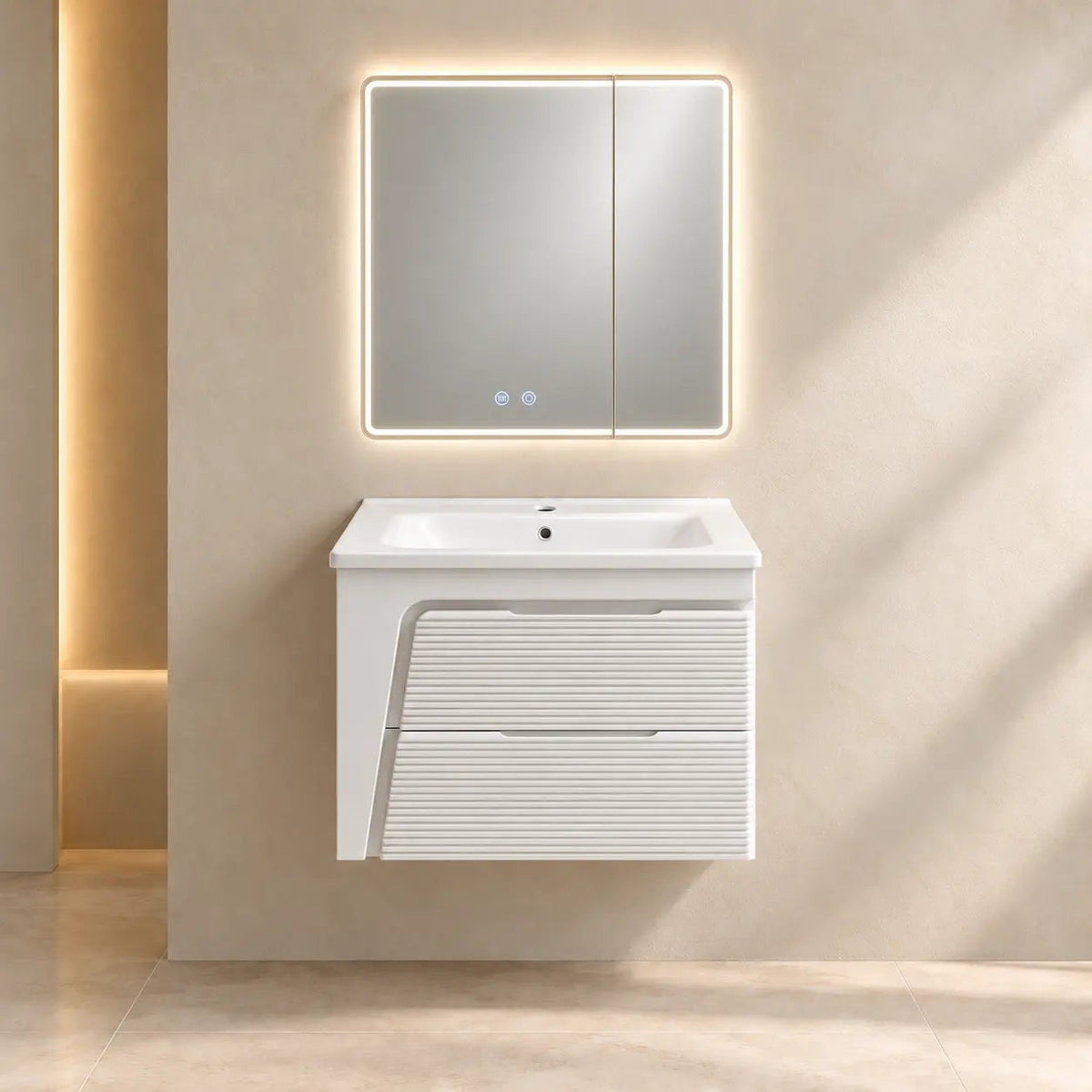 Meuble vasque suspendu ALIZÉ – 50 × 50 cm