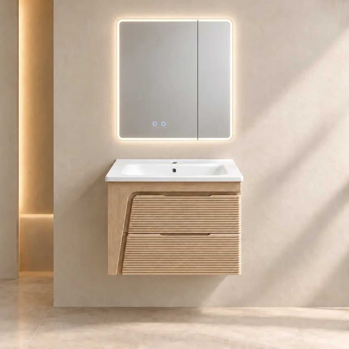 Meuble vasque suspendu ALIZÉ – 50 × 50 cm