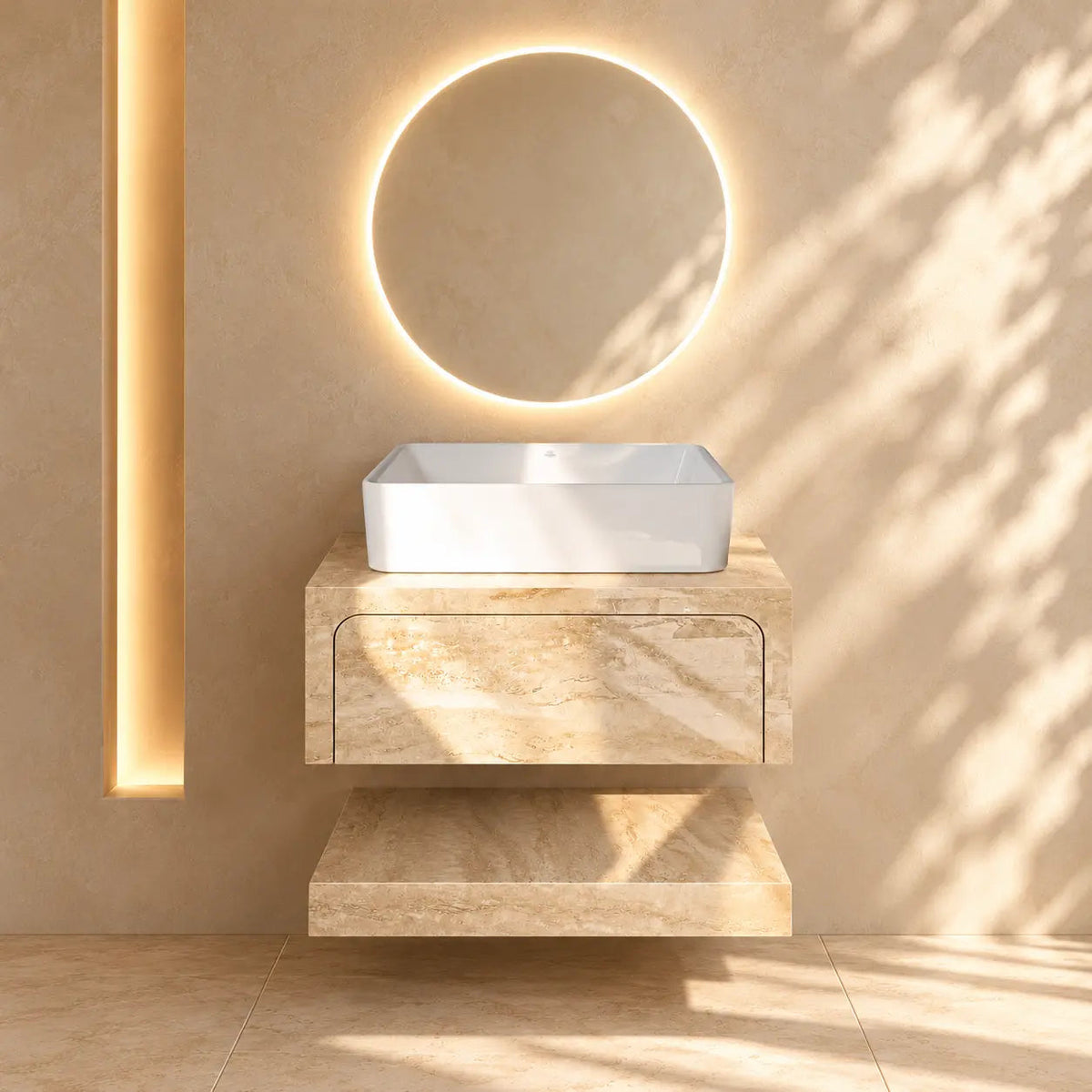 Meuble vasque suspendu SIENNA – 50 × 50 cm